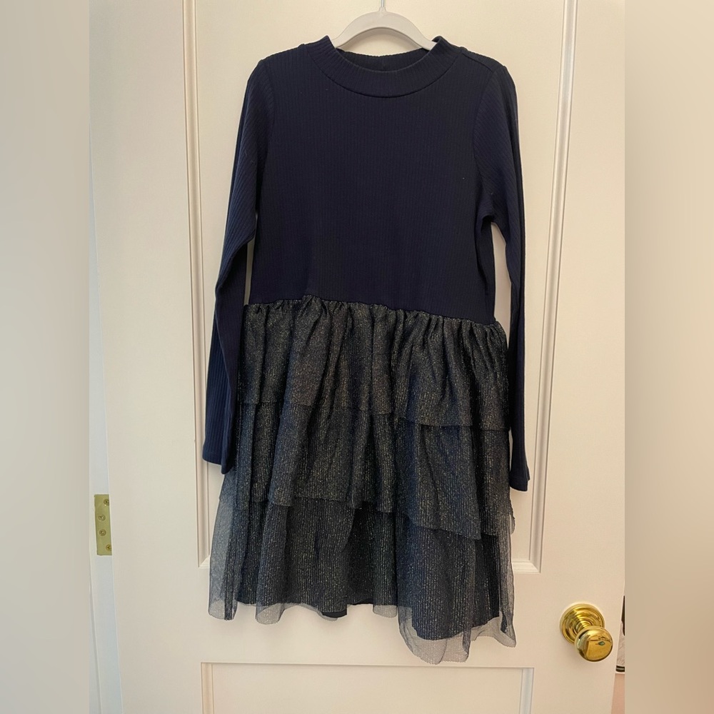 Brand new, J Crew, glitter, and cotton jersey dress